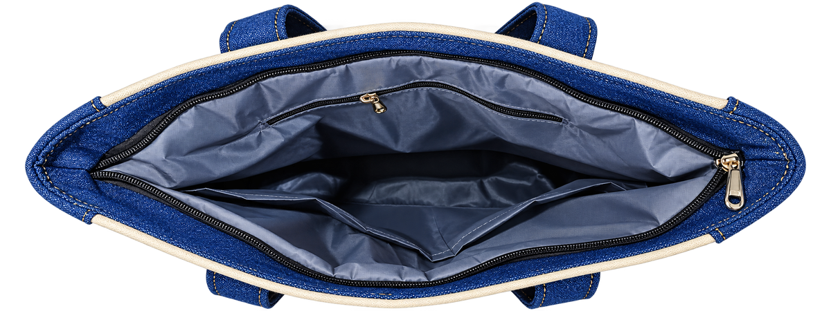 Royal Blue Traditional Art Canvas Tote Bag