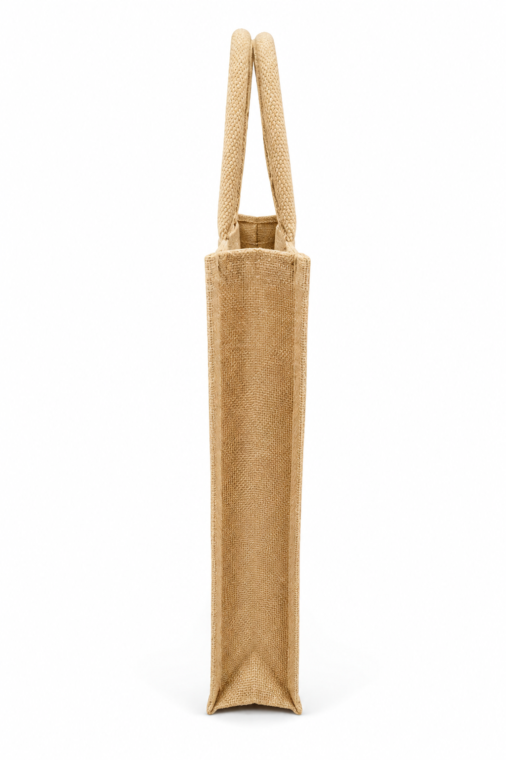 Natural Jute Shopping Tote Bag with Rope Handles – 12 × 15 × 4 Inch
