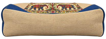 Royal Elephant Heritage Jute, denim and Canvas Tote Bag