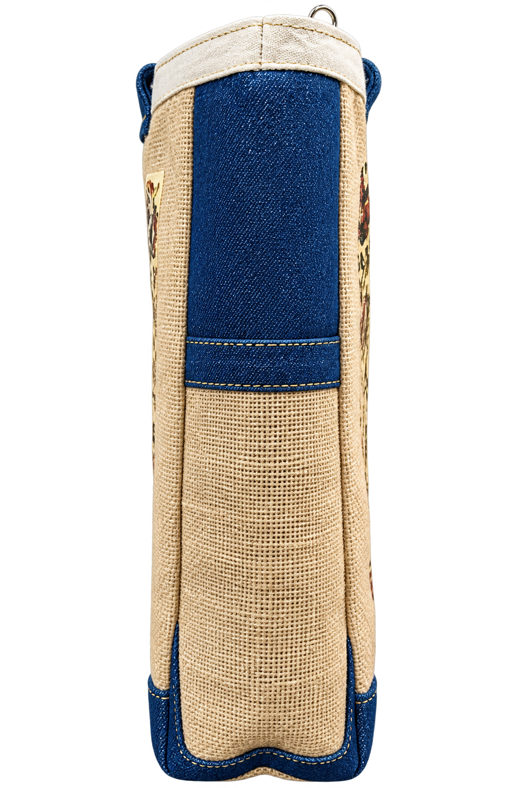 Royal Elephant Heritage Jute, denim and Canvas Tote Bag