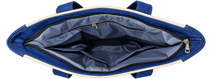 Royal Blue Traditional Art Canvas Tote Bag