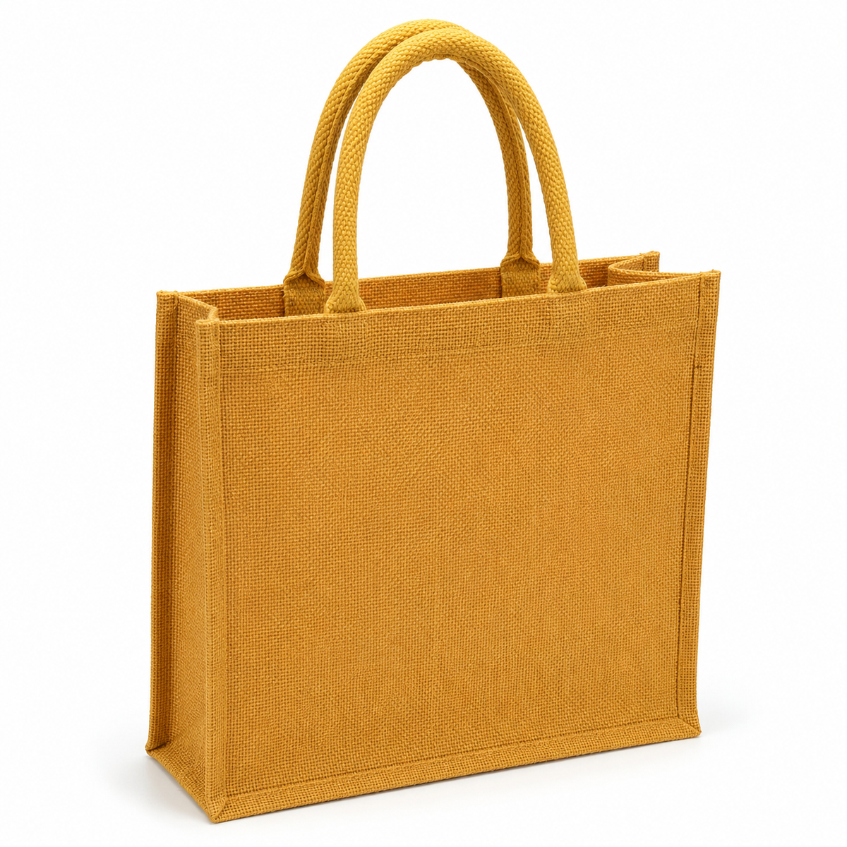 Premium Yellow Jute Tote Shopping Bag for daily uses.