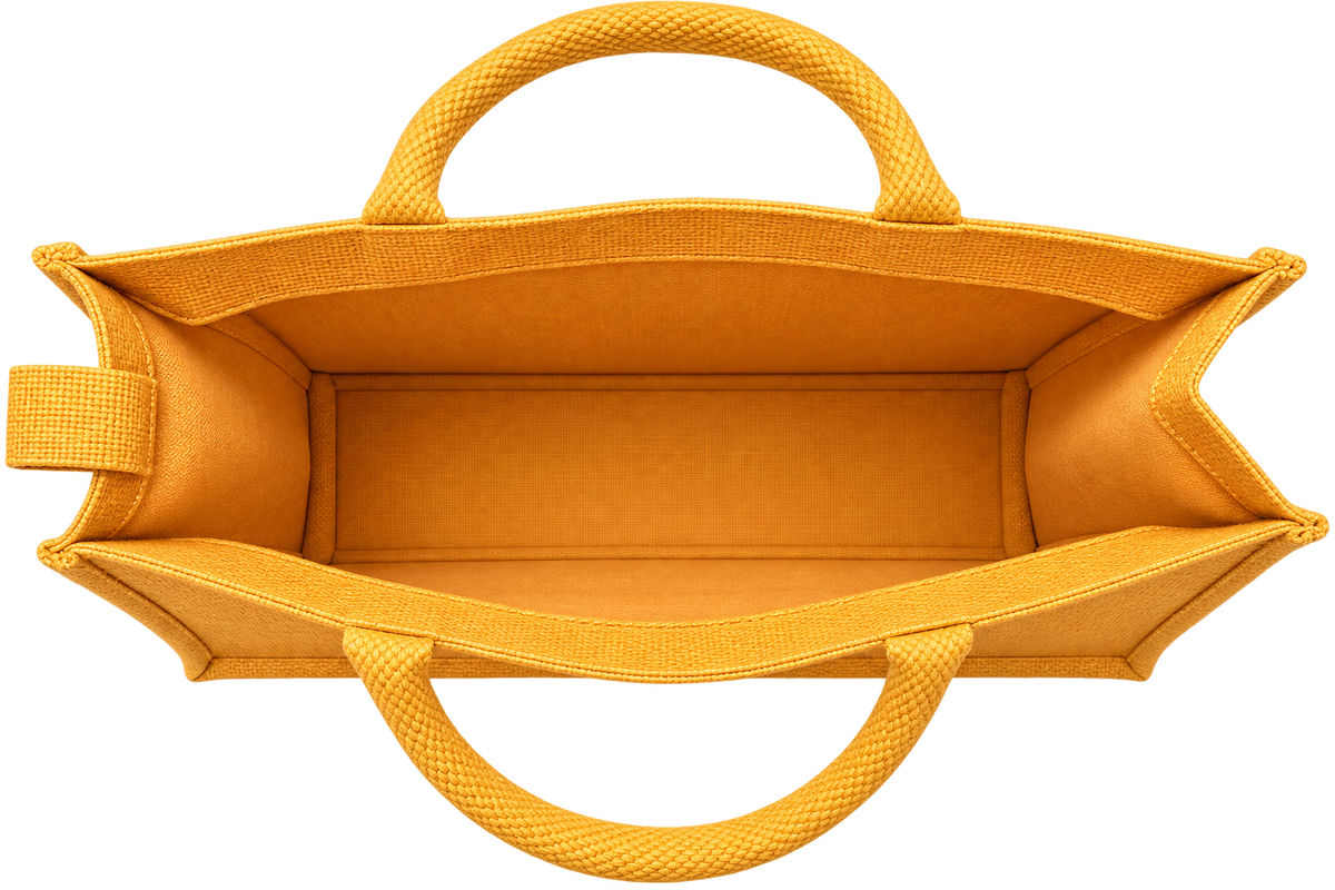 Premium Yellow Jute Tote Shopping Bag for daily uses.