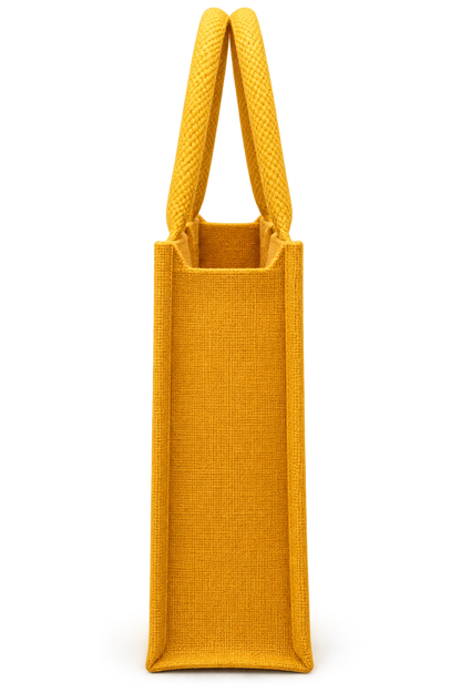 Premium Yellow Jute Tote Shopping Bag for daily uses.