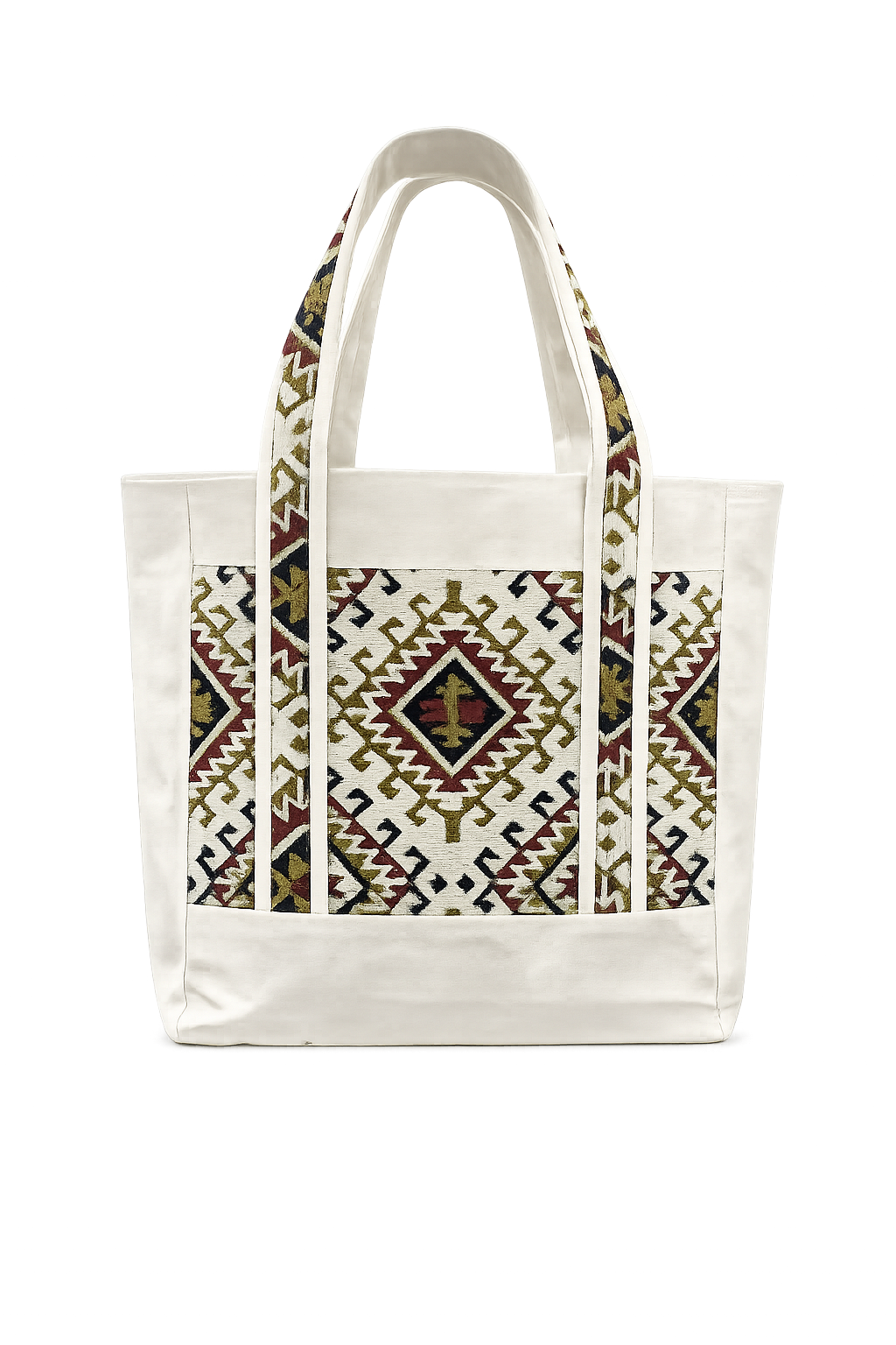 Premium Canvas and tapestry brown designed women tote bag