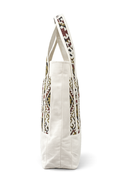 Premium Canvas and tapestry brown designed women tote bag