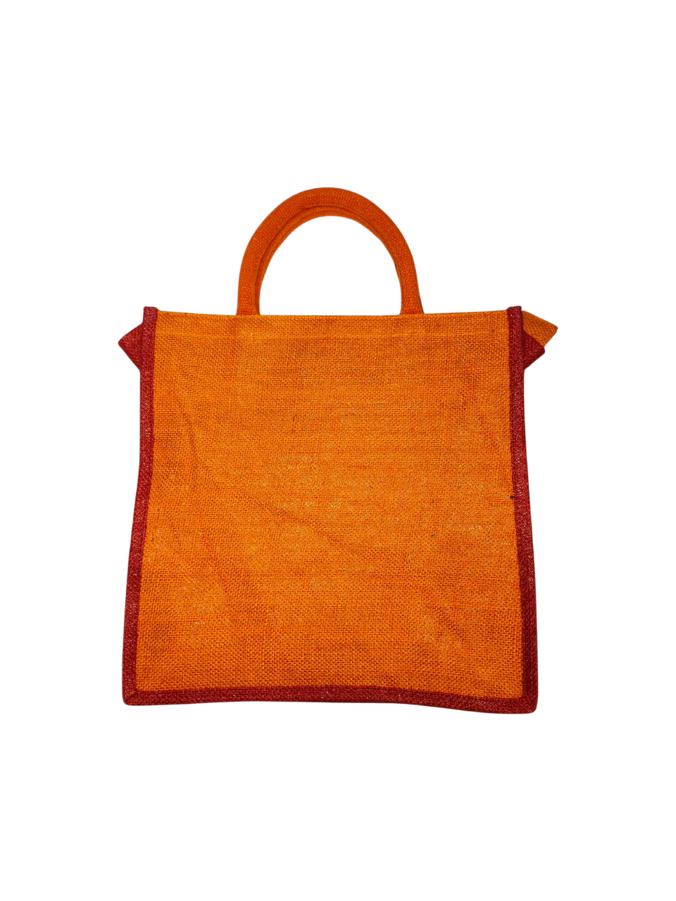 Premium Orange Jute Gifting & Shopping Bag with Contrast Border
