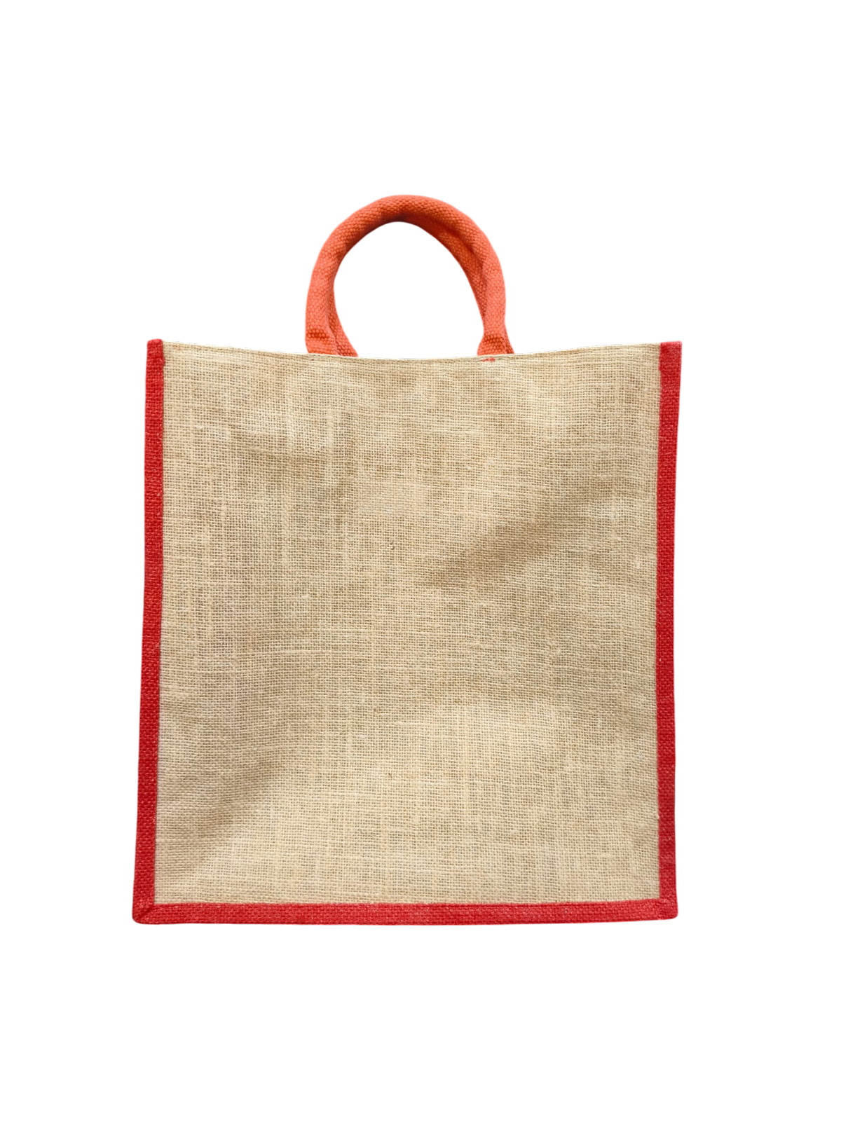 Handcrafted Jute Tote Bag with Traditional Indian Horse Art & Green Border