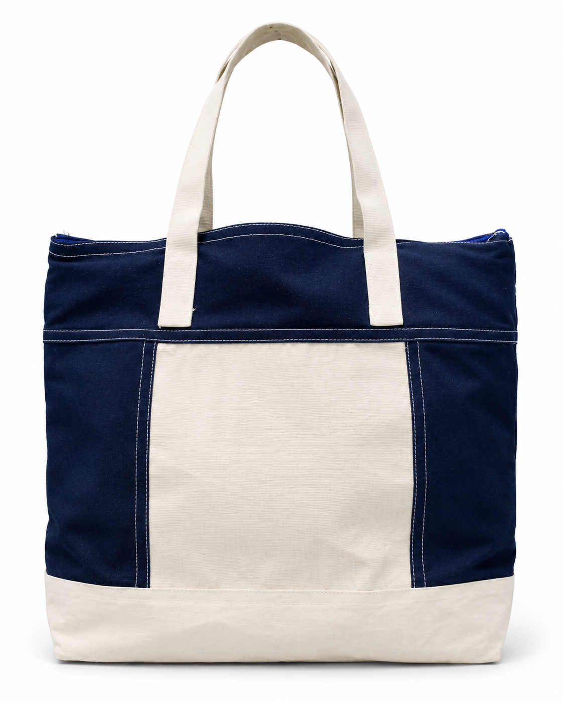 Premium denim and  Canvas Tote Bag with Front Pocket & Long Handles