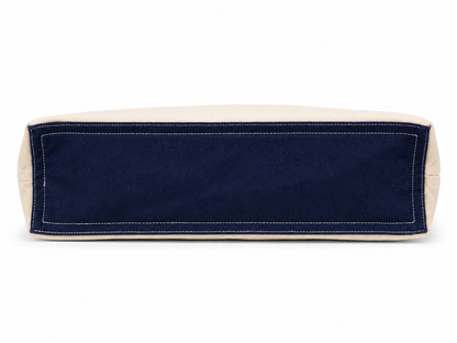 Premium denim and  Canvas Tote Bag with Front Pocket & Long Handles