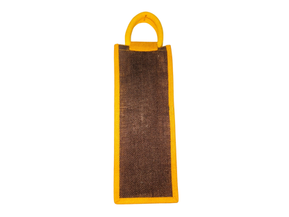 Premium Jute Wine Bottle Gift Bag with Snap Button Closure