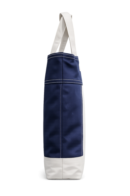 Premium denim and  Canvas Tote Bag with Front Pocket & Long Handles